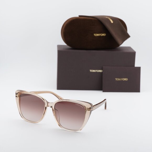 Tom Ford FT0973-K 45F Square Sunglasses - Brown/Brown Gradient